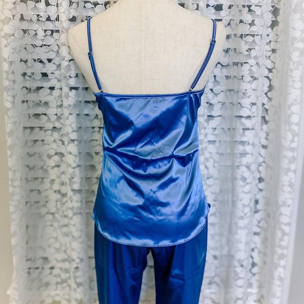 Leon Vivienne pajama set blue with black lace - Picture 3 of 4